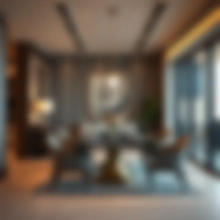 Dining area in Savoy Suites