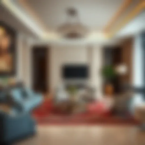 Luxurious living room in Savoy Suites
