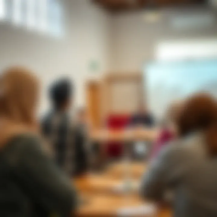 Community members engaged in a workshop at the Shorooq Community Center