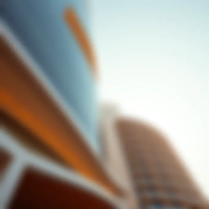 Close-up of Sidra Tower's architectural details