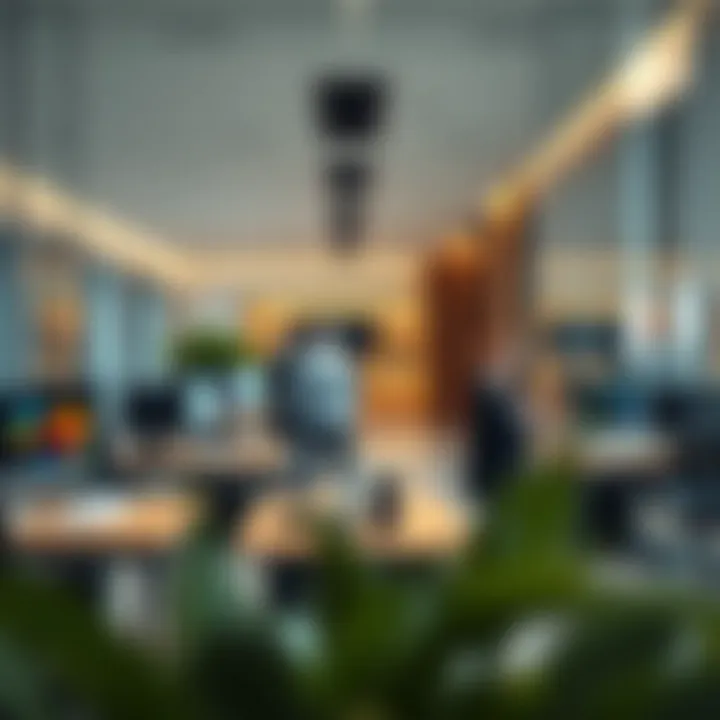 Interior workspace within Sidra Tower demonstrating business environment