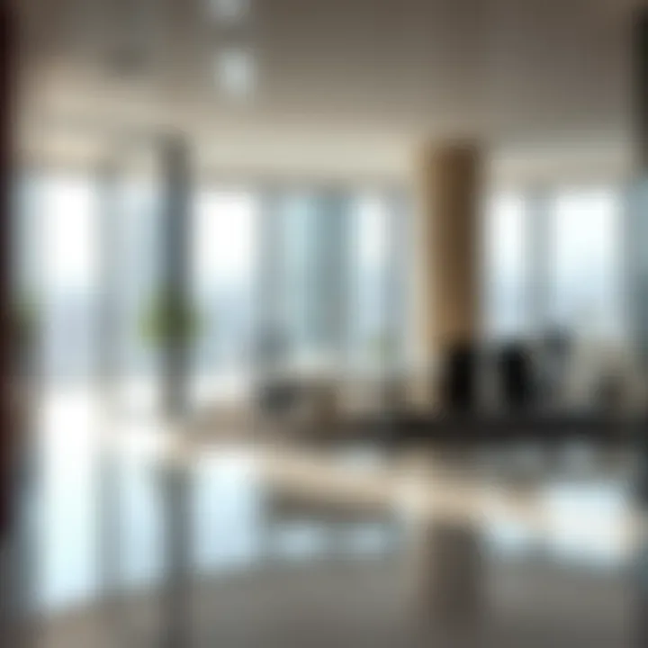 Interior view showcasing modern office spaces in Sidra Tower