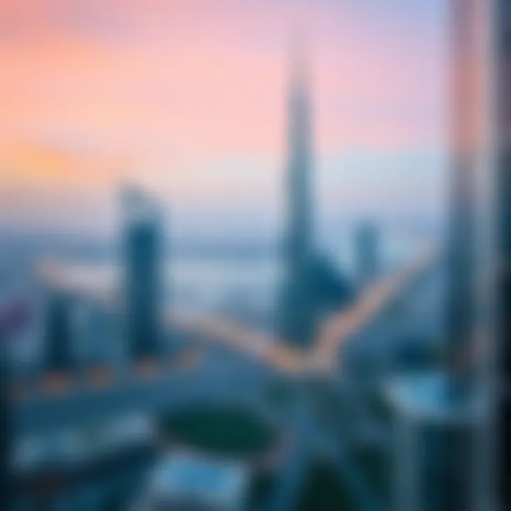  panoramic shot of Dubai Media City highlighting Sidra Tower's strategic location