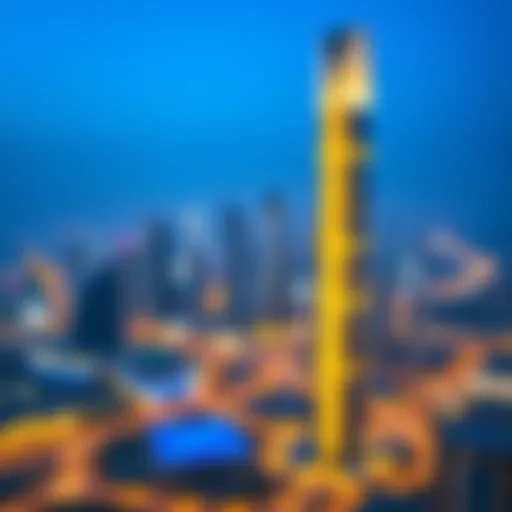 Panoramic view of Sidra Tower against the Dubai skyline