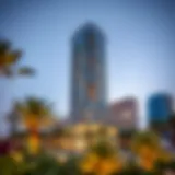 Modern Architectural Marvel of Socio Tower Stunning view of Socio Tower in Dubai Hills showcasing its modern design