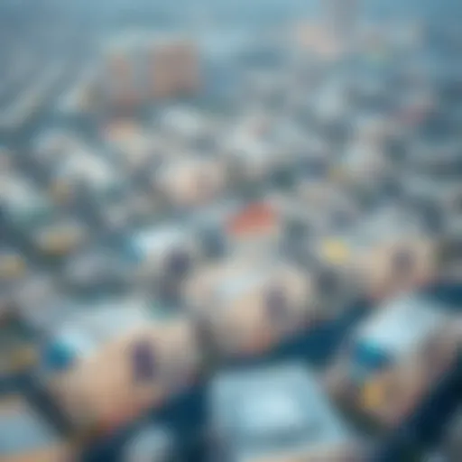 Urban Landscape of Sooq Mo'eriid Aerial view of Sooq Mo'eriid showcasing urban development