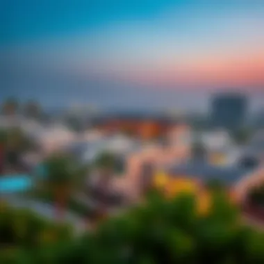 Overview of Dubai's real estate landscape with holiday homes highlighted