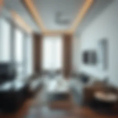 Modern studio apartment interior showcasing contemporary design