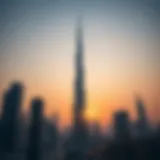 Stunning sunrise over the Burj Khalifa