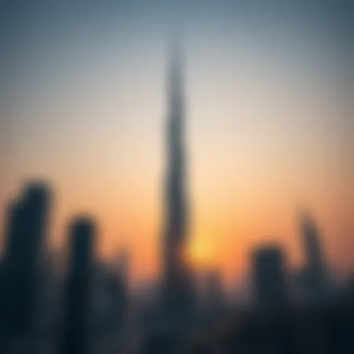 Stunning sunrise over the Burj Khalifa