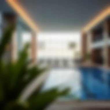 Amenities at The Atria Residences Luxurious amenities at The Atria Residences including a swimming pool and fitness center
