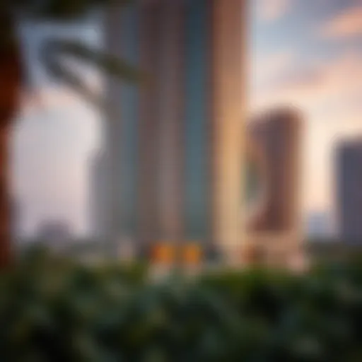 Stunning architectural view of The Atria Residences showcasing its modern design