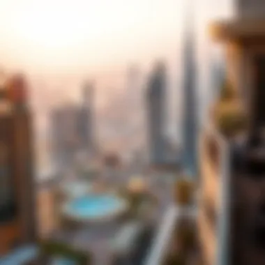 Panoramic View from The Atria Residences Panoramic view of Dubai from The Atria Residences, highlighting its prime location