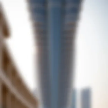 Architectural details of The Burj Crown featuring innovative design and craftsmanship