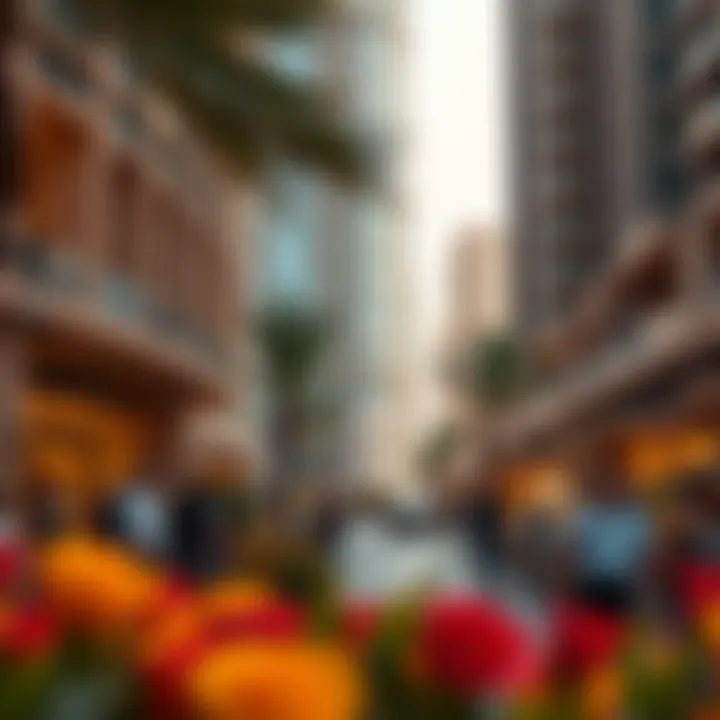 Vibrant community life around The Burj Crown emphasizing the social aspect of luxury living