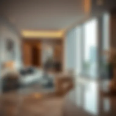 Luxury Apartment Interior Interior of a luxury apartment in Carson Tower with modern decor