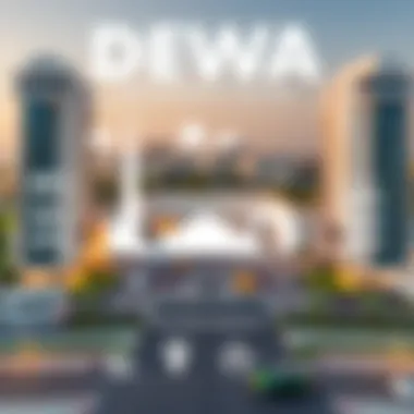 Impact of DEWA on Property Values Infographic illustrating the impact of DEWA services on property values