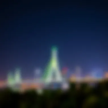 The One Zabeel Link Bridge illuminated at night, enhancing Dubai’s skyline