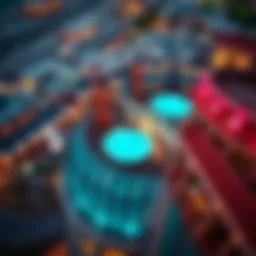 Aerial view of La Perle showcasing its stunning architecture