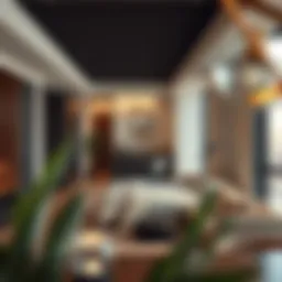 Modern studio apartment interior showcasing aesthetic design