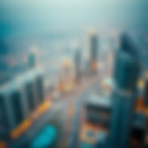 Dubai's Skyline with Alef Developments Aerial view of Dubai showcasing Alef Real Estate developments