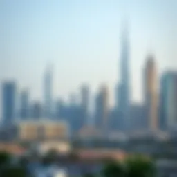 Modern skyline of Dubai showcasing real estate development