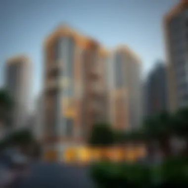 Residential Buildings on Dubai Eye Street Modern residential buildings on Dubai Eye Street