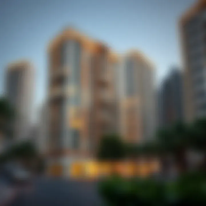 Residential Buildings on Dubai Eye Street Modern residential buildings on Dubai Eye Street