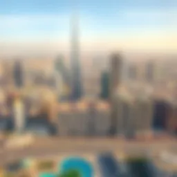 Aerial view of Dubai's skyline with prominent real estate developments