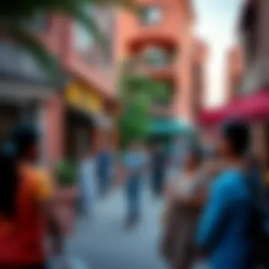 Diverse community engagement in a vibrant neighborhood