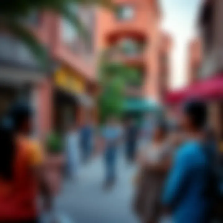 Diverse community engagement in a vibrant neighborhood