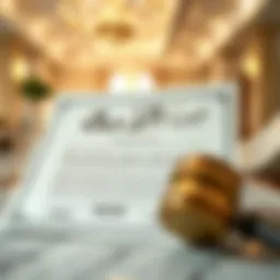 Illustration of a legal document symbolizing سند ملكية