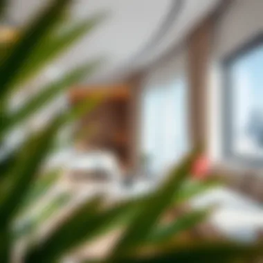 A stylish studio flat showcasing modern design in Deira, Dubai