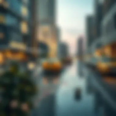 Map highlighting key locations for freelancers in Dubai