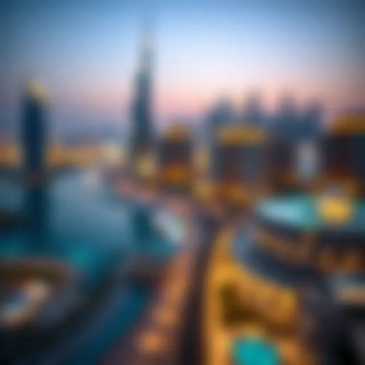 A panoramic view of Dubai's skyline with luxury properties