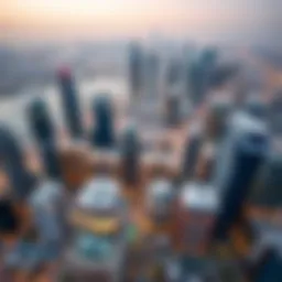 Aerial view of Dubai's skyline showcasing modern architecture