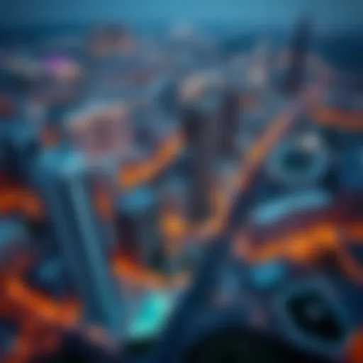 Aerial view of Up Town Dubai showcasing modern architecture