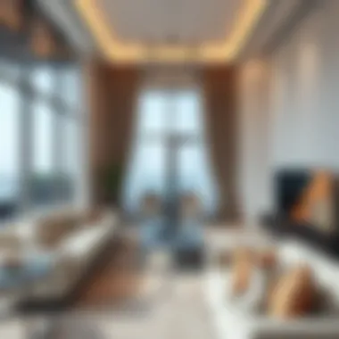 Chic Modern Interior of a Dubai Vacation Rental Interior of a modern Dubai vacation rental