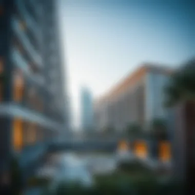 Architectural Elegance of Wasl One Stunning architectural view of Wasl One Residences showcasing modern design