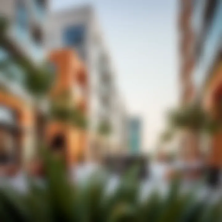 Community Living at Wasl One Vibrant community spaces within Wasl One Residences promoting urban lifestyle