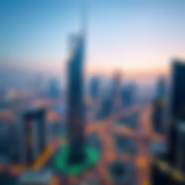 Views of Dubai from Wasl One Breathtaking views from Wasl One Residences highlighting Dubai's skyline