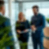 Customer service representative assisting a client