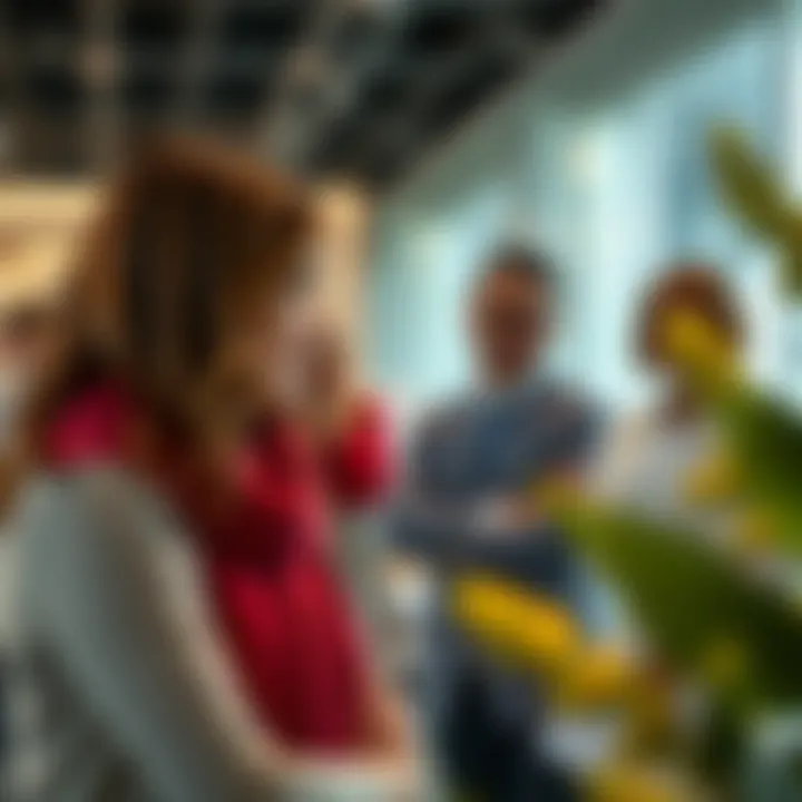 A satisfied client interacting with the customer care team