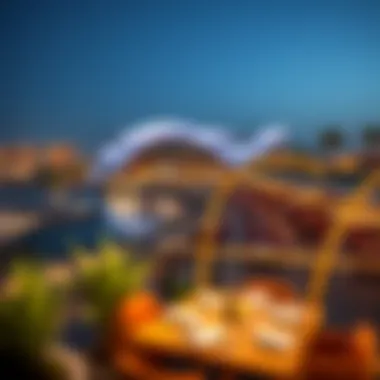 Dining and Entertainment at Yas Bay Panoramic view of Yas Bay showcasing dining and entertainment options