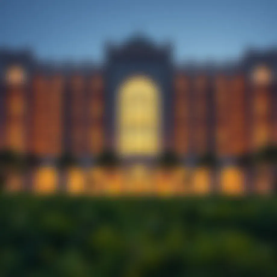 Luxurious exterior view of Zabeel Saray resort