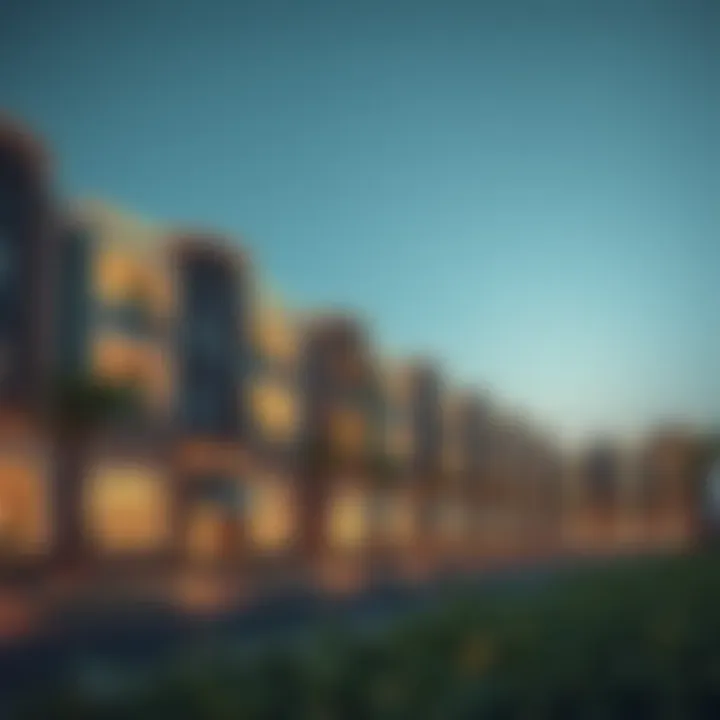 Modern residential complex highlighting luxurious living options